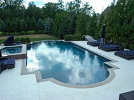 stamped concrete pool deck